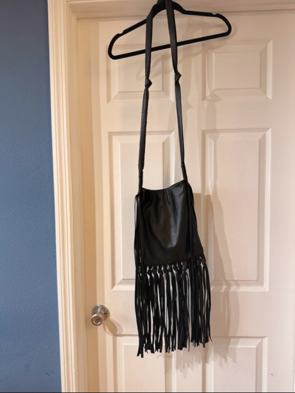 Ecote Black Fringe Crossbody Bag